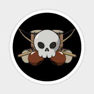 Capoeira crew Jolly Roger pirate flag (no caption) Magnet